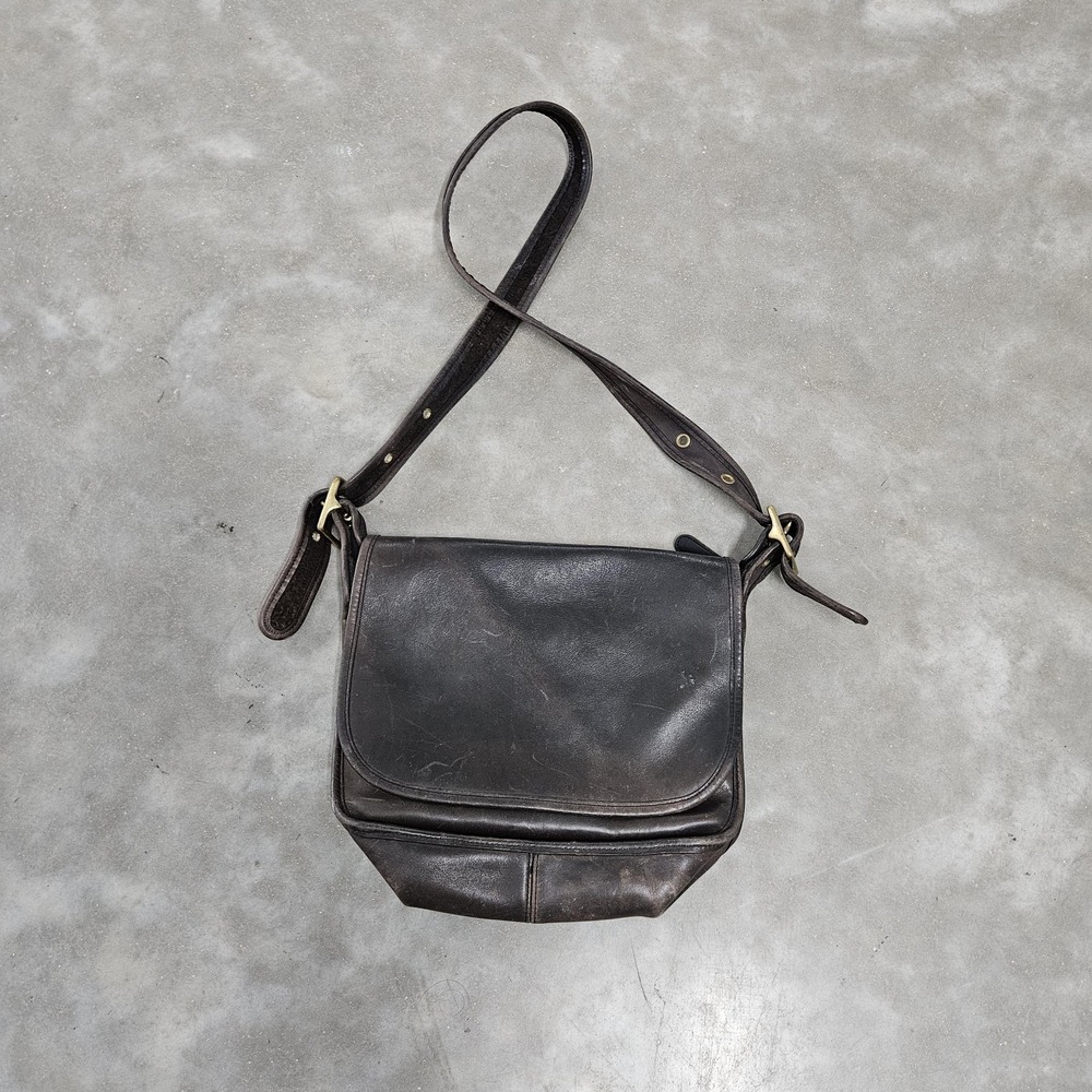 Leather Messenger Bag Mens Medium Brown Crossbody Shoulder Adjustable Strap